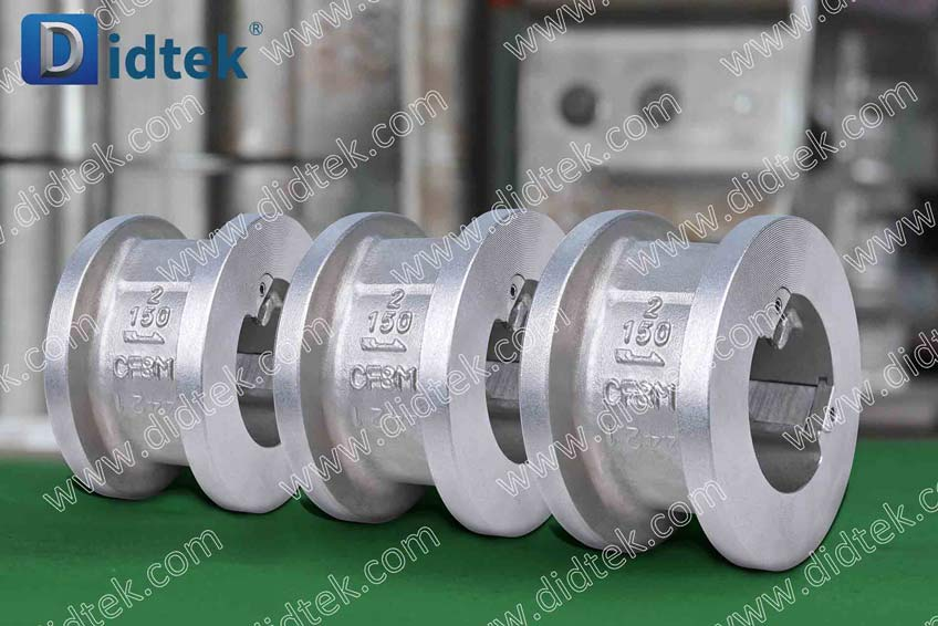 Didtek miring katup periksa wafer retainerless retainer