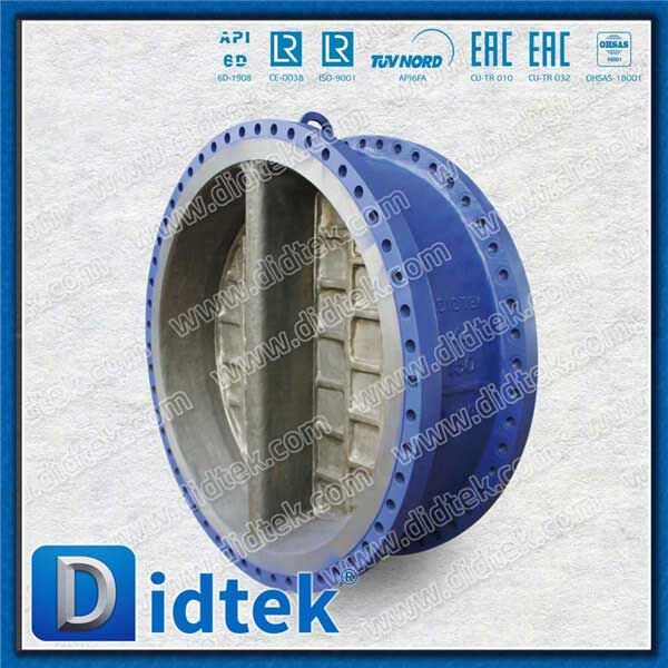 Plat ganda Tipe Typhless Flange Wafer Check Valve