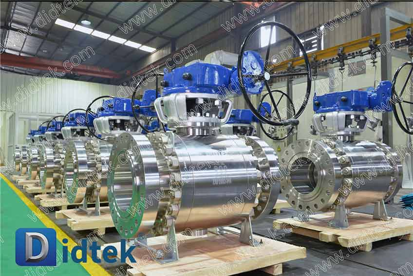 Didtek Duplex Steel F51 Suhu Tinggi Anti-korosi Trunnion Ball Valve