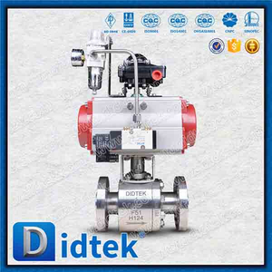 Air Laut 300 ℃ F51 Logam Seat Pneumatic Ball Valve