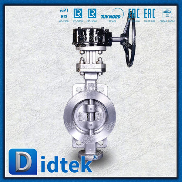 Triple Offset Wafer Buttaerfly Valve DN150 CF8M Gear