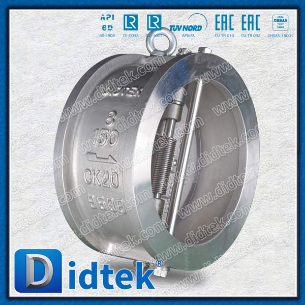 8 '' 150lb CK20 SS Dual Plate Wafer Valve