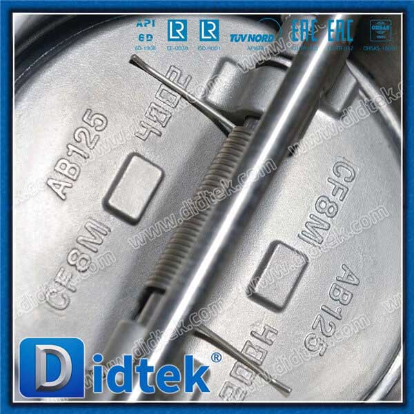 Duo Stainless Steel Duo Wafer Check Valve Dengan Segel EPDM