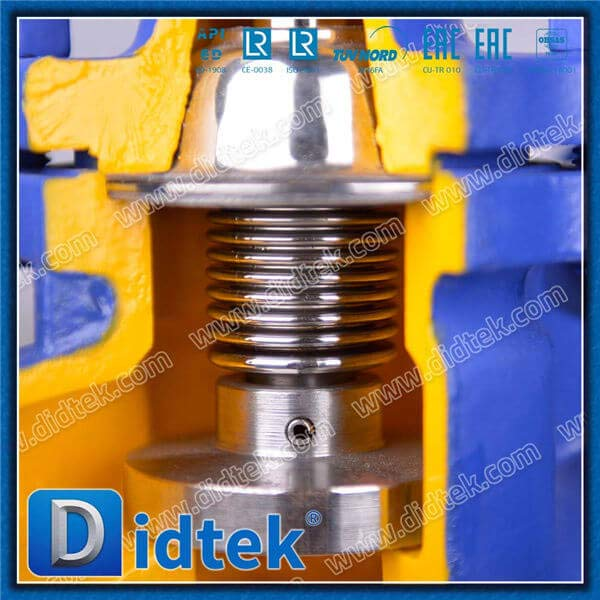 Din Bellow Globe Valve-DN50 1.0619 Flange Roda Tangan