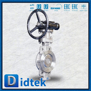 Triple Offset Wafer Butterfly Valve DN125 CF8M Gear