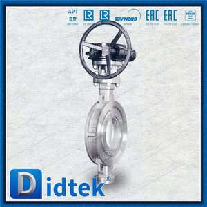 Triple Offset Wafer Butterfly Valve DN300 CF8M Gear