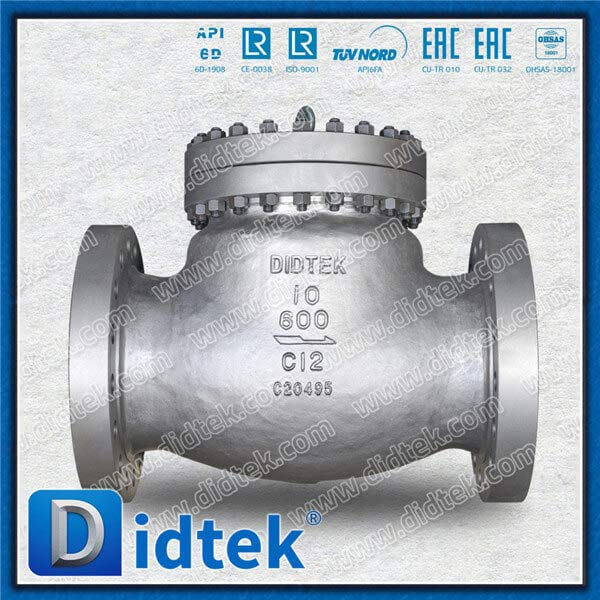 Baja paduan C12 Suhu Tinggi 10 '600lb Swing Check Valve