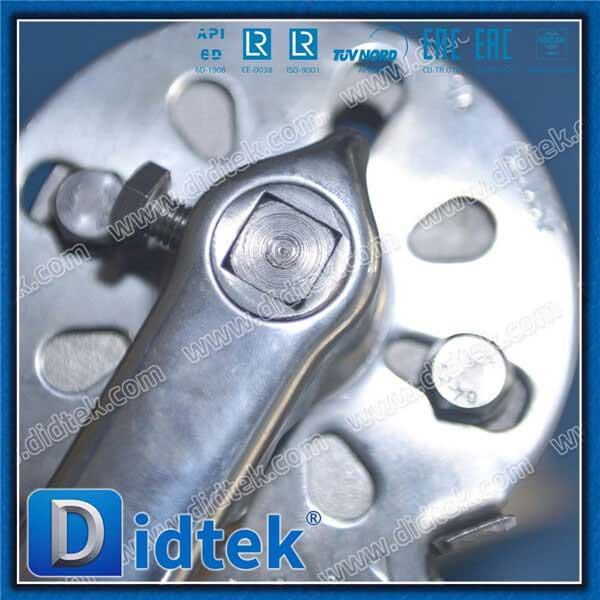 Teflon Sealing Stainless Steel Lever Triple Eccentric Butterfly Valve