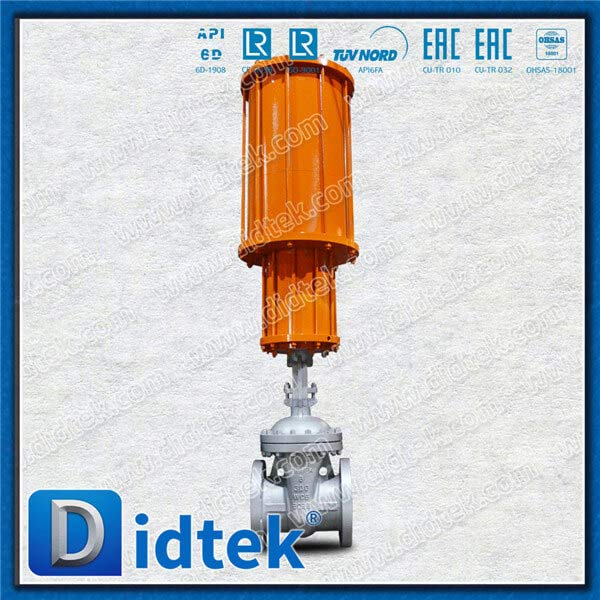 Alloy Steel WC6 Single Acting Spring Return Valve Gerbang Pneumatik