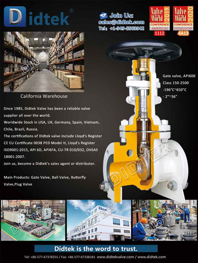 Katalog konferensi dan pameran Didtek Valve Valve World Americas 2019