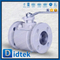 Nickel Faced Diisi TFE Refplacable Seats Valve Bola Port Reguler dengan Pelindung Batang