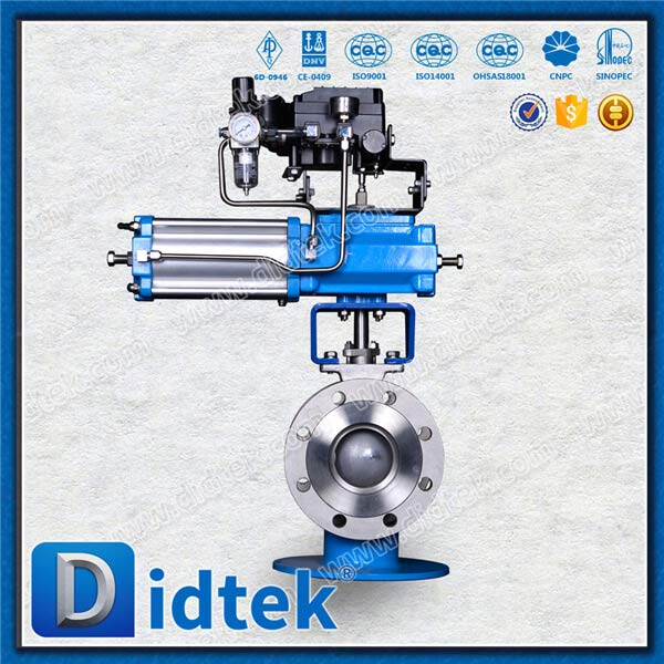 Pneumatik Fast Open Close Semi Ni55 Seat Ni60 Ball V-Ball Valve