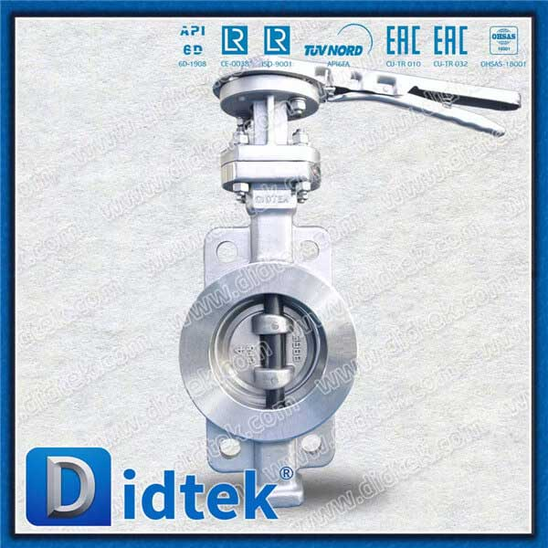 Teflon Sealing Stainless Steel Lever Triple Eccentric Butterfly Valve