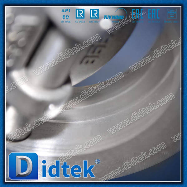 Triple Offset Wafer Butterfly Valve DN125 CF8M Gear