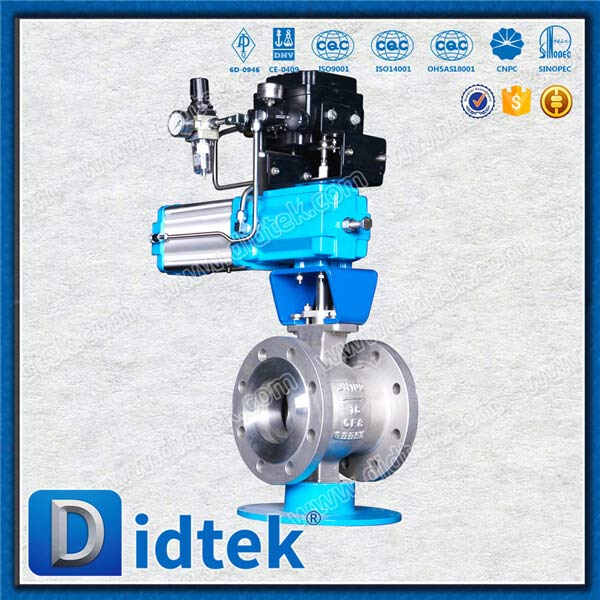 Pneumatik Fast Open Close Semi Ni55 Seat Ni60 Ball V-Ball Valve