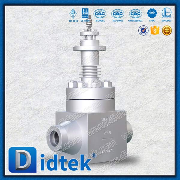 Batang telanjang lurus melalui katup kontrol pola