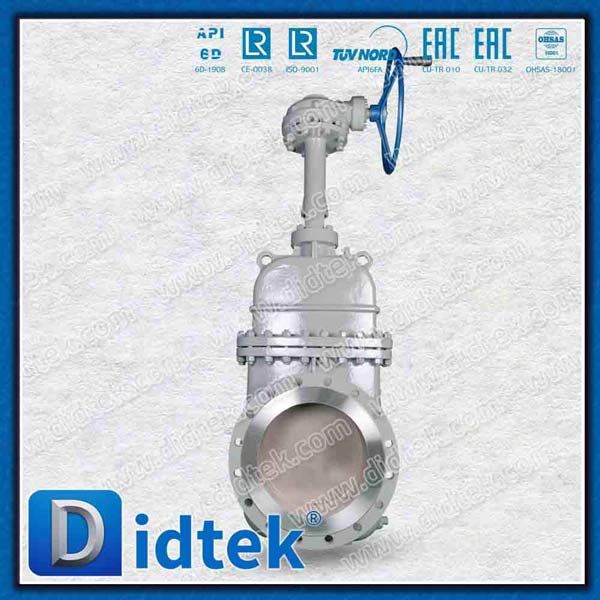 WCB DN350 PN16 Bevel Gear Operator Slab Gate Valve