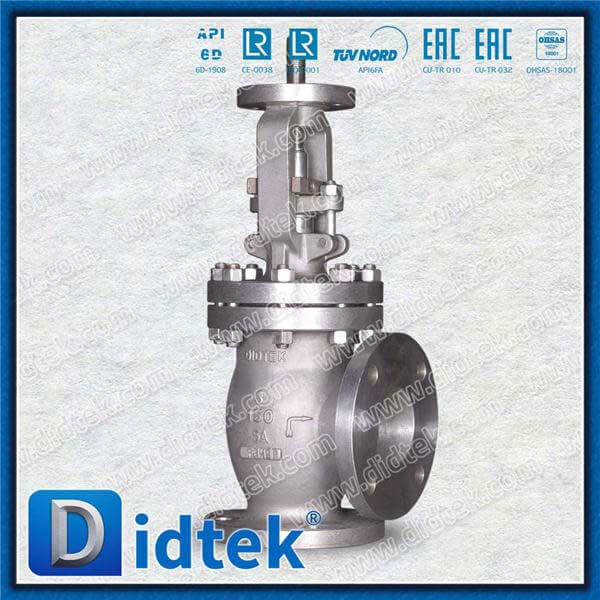 5A Bahan F53+PTFE Seat Angle Globe Valve dengan X-ray dan Inspeksi Penetran