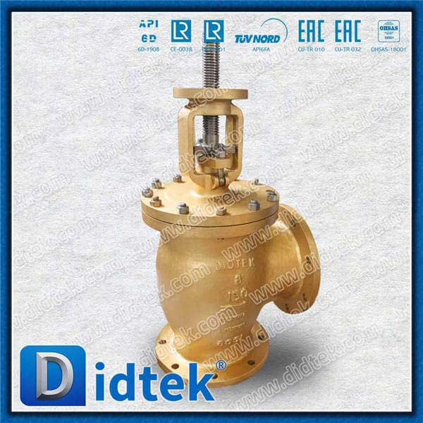 Monel K500 Stem Alunimion Bronze Angle Globe Valve