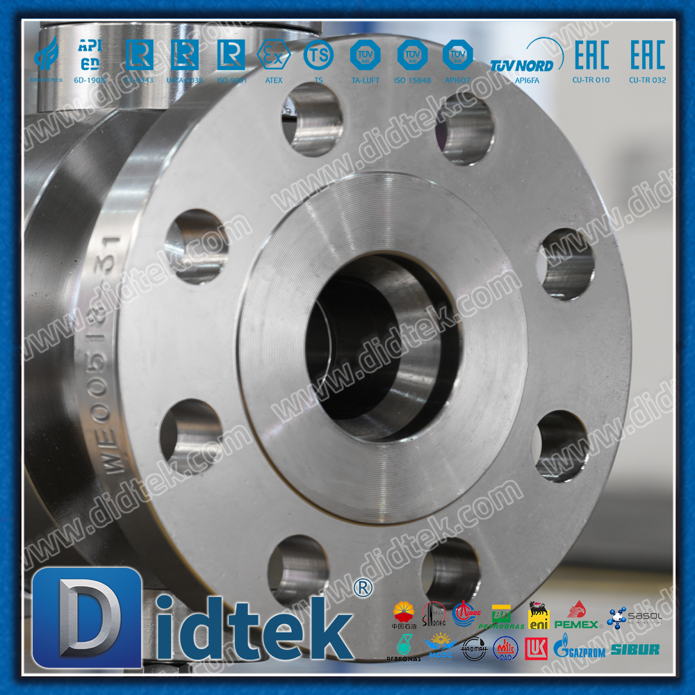 Didtek Necking Katup Bola Trunnion Inconel 825 Paduan Khusus Bibir Dua Arah