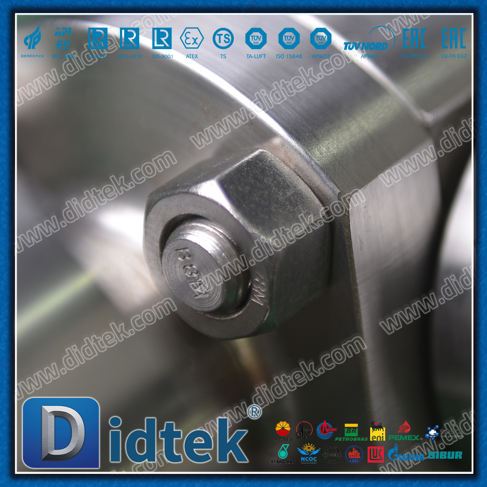 F51 Duplex Stainless Steel Class1500 Katup Bola Mengambang RF Tekanan Tinggi