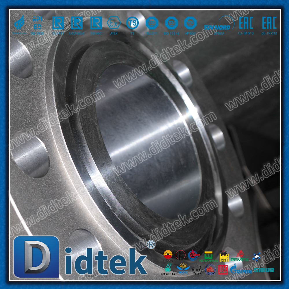  Didtek Flange Full Bore Baja Tempa Tekanan Tinggi A105 Trunnion Mounted Ball Valve 