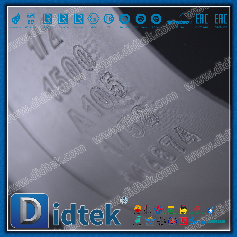 A105 1500LB Katup Bola Mengambang Dudukan Logam Perlindungan Korosi Fosfat Tekanan Tinggi 