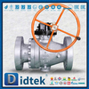 6in 2pc Gear Operasi Bola Solid Bola Logam Duduk Trunnion Ball Valve