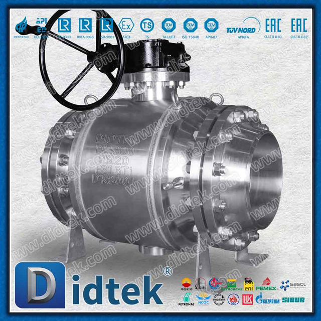 Katup Bola Trunnion yang Dilas Sepenuhnya dengan Flensa Pendamping