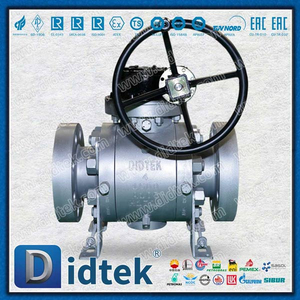 4 Dalam A105 RTJ Gear yang dioperasikan Trunnion Mounted Ball Valve