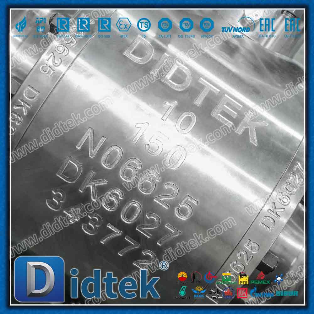 Katup Bola Trunnion Elgiloy Segel Bibir Inconel Alloy625