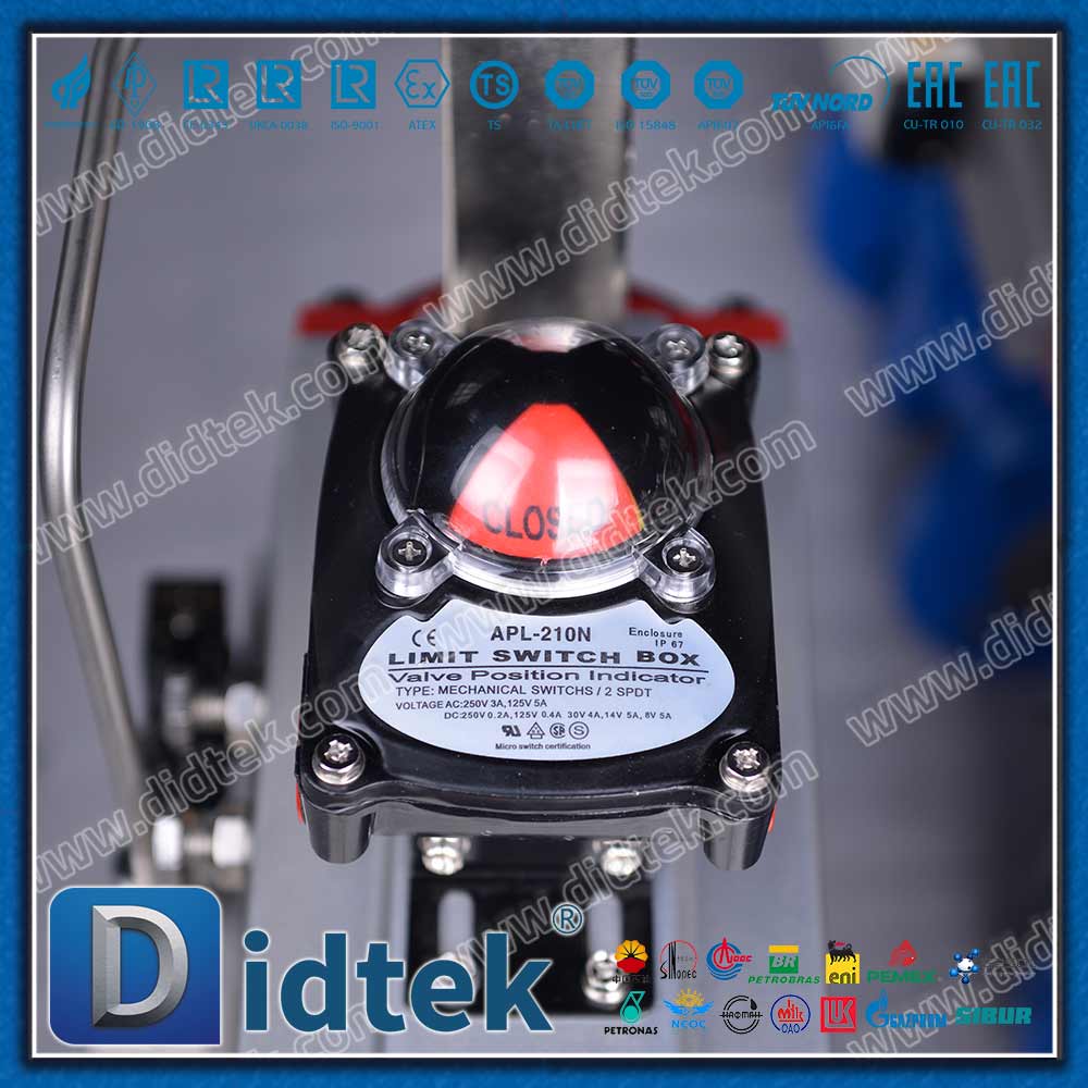 Aktuator Tunggal Dengan Katup Bola Aktuator Penumatic Pengembalian Pegas Dengan Pemasangan ISO 