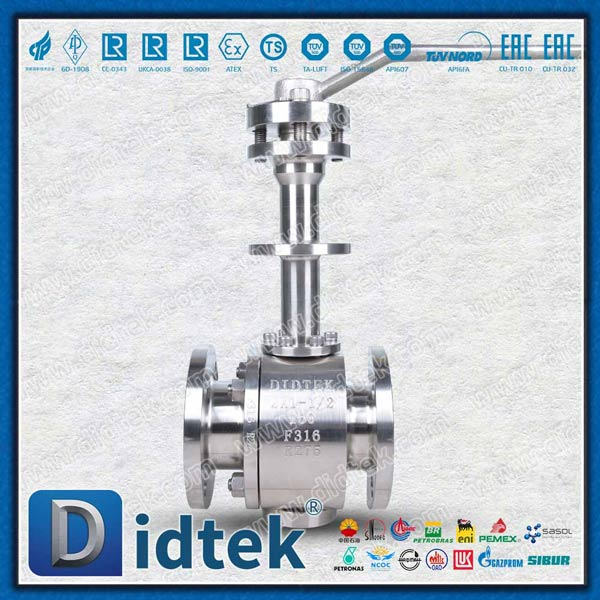 LNG Cryogenic Stainless Steel Extended Stem Trunnion Ball Valve