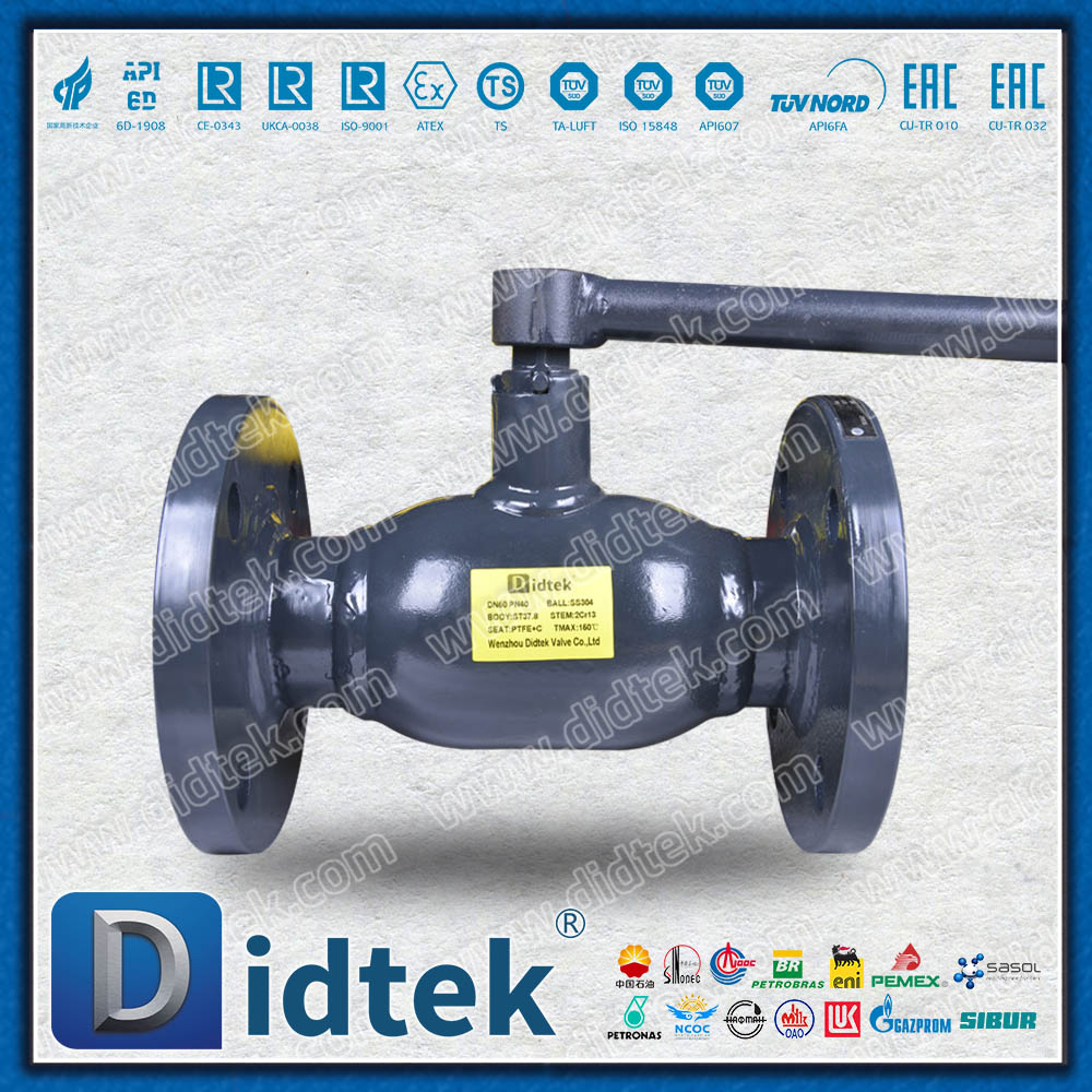 Segel lunak PTFE baja tahan karat SS304 ST37.8 Katup Bola Dilas Sepenuhnya