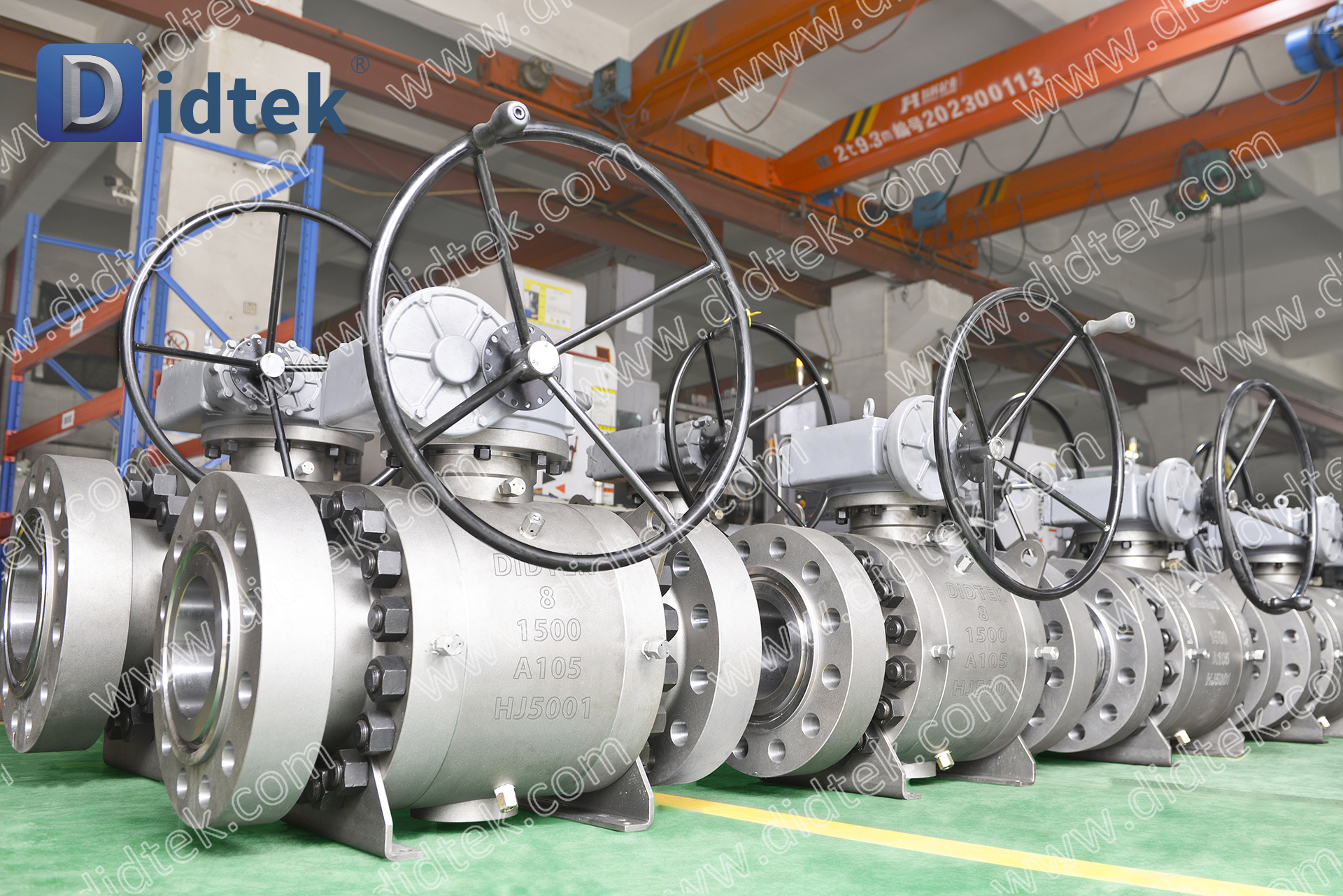 Didtek Flange Full Bore Baja Tempa Tekanan Tinggi A105 Trunnion Mounted Ball Valve 