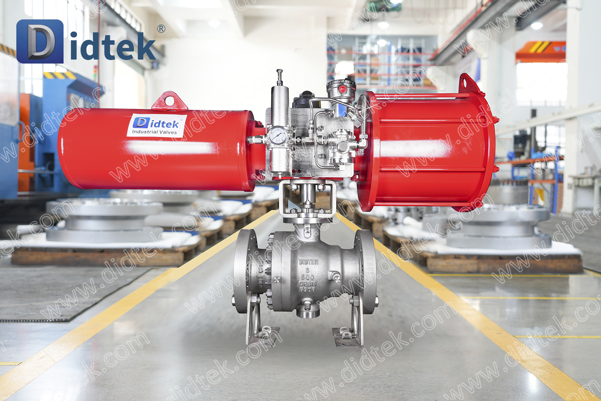 Katup Bola Pneumatik Flange Didtek CF8M