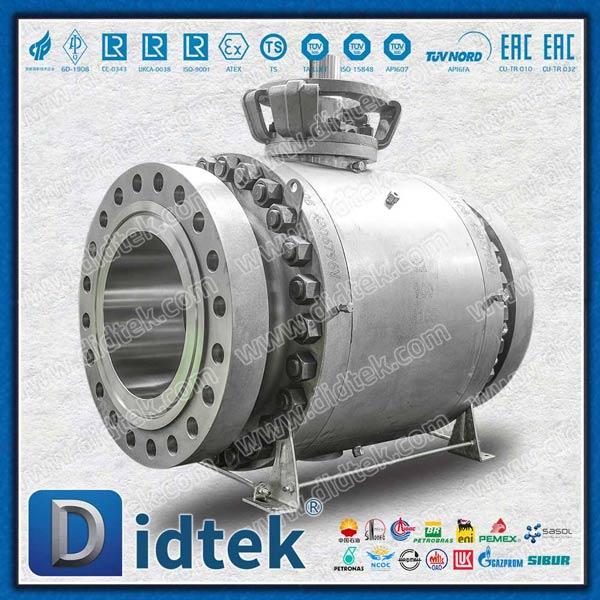 18 '' Kelas 900 ISO 5211 3PC Trunnion Ball Valves