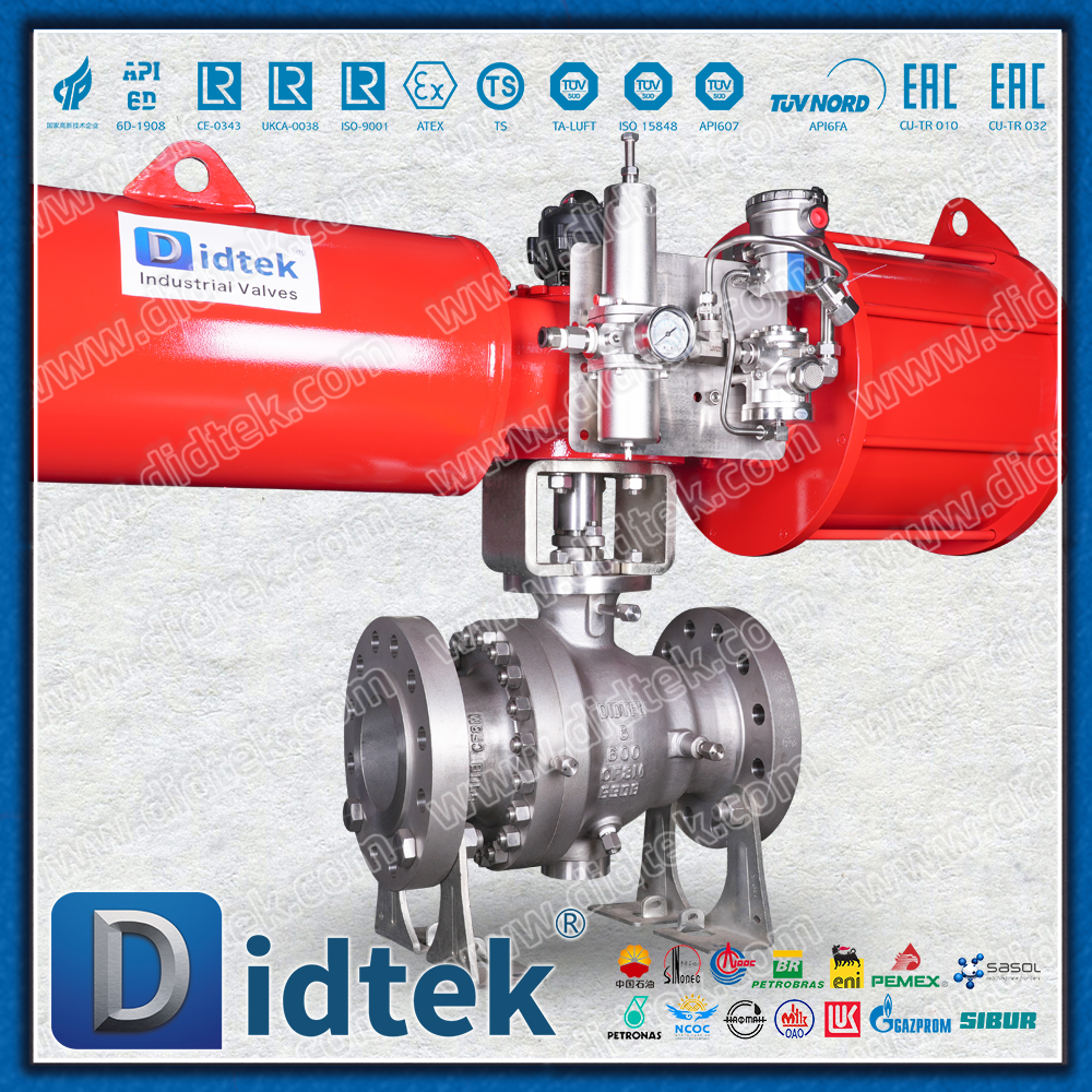 Katup Bola Pneumatik Flange Bore Penuh Didtek CF8M