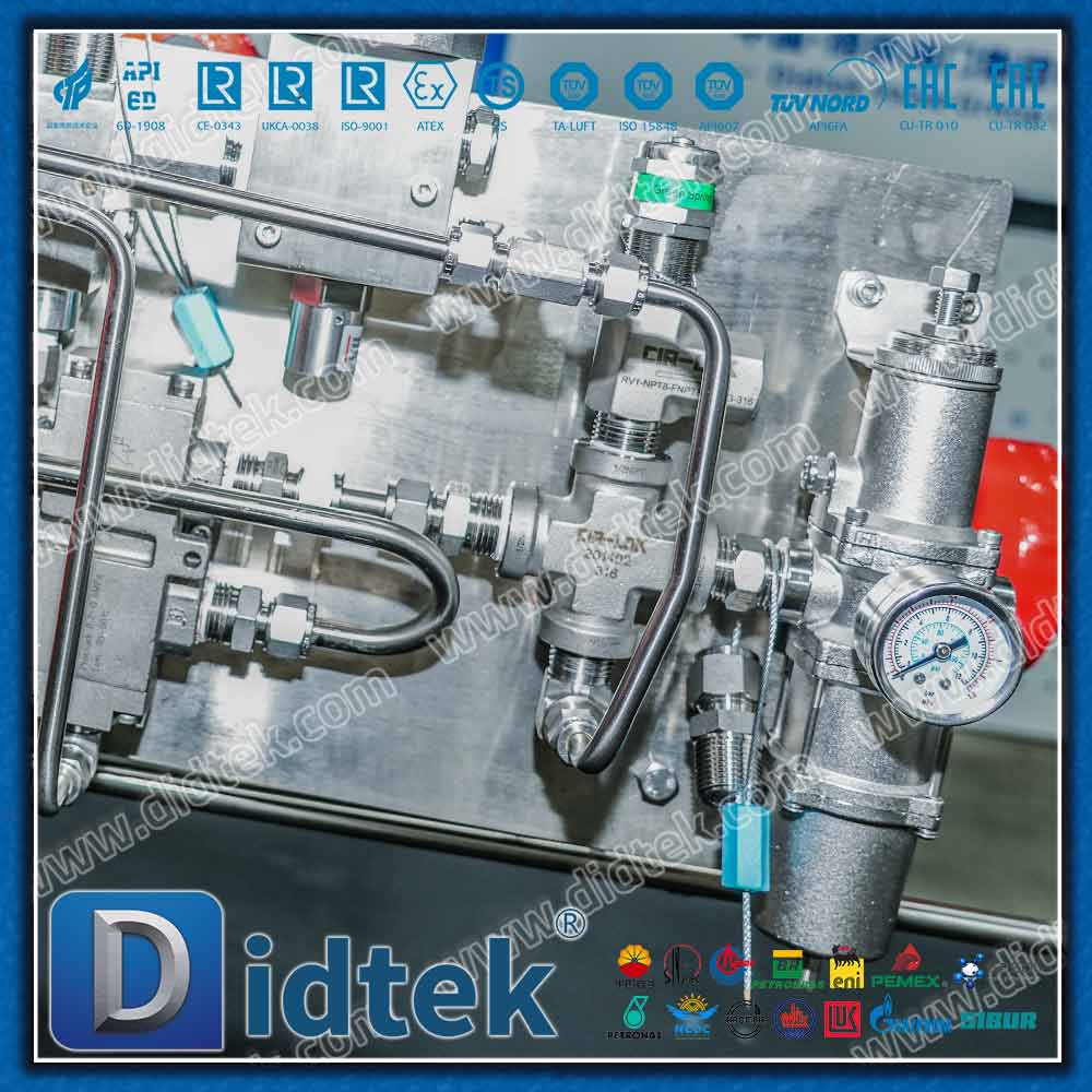 Katup Bola Trunnion C95800 Perunggu Aluminium Kerja Tunggal Pneumatik Teknik Kelautan