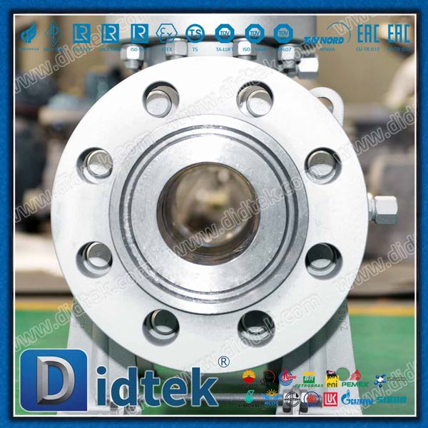 4 Dalam A105 RTJ Gear yang dioperasikan Trunnion Mounted Ball Valve