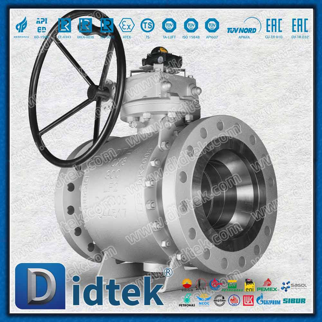 Katup Bola Trunnion Segel Bibir PTFE Berenergi Pegas Elgiloy 