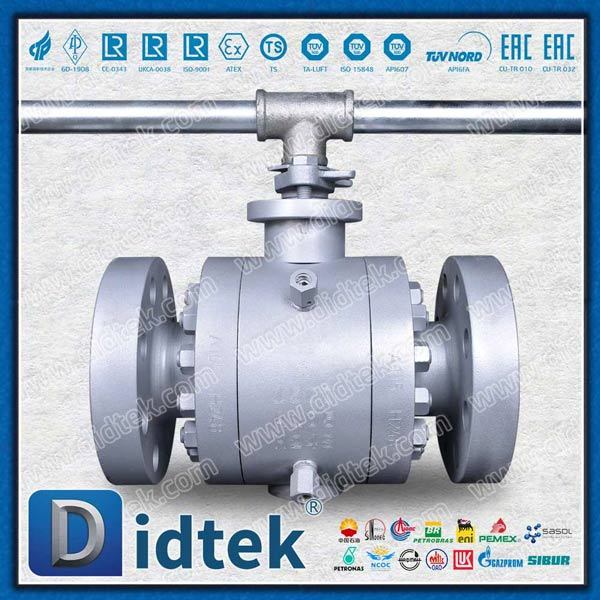 2 inci aliran anti-statis Tek mengintip pemasok katup bola trunnion