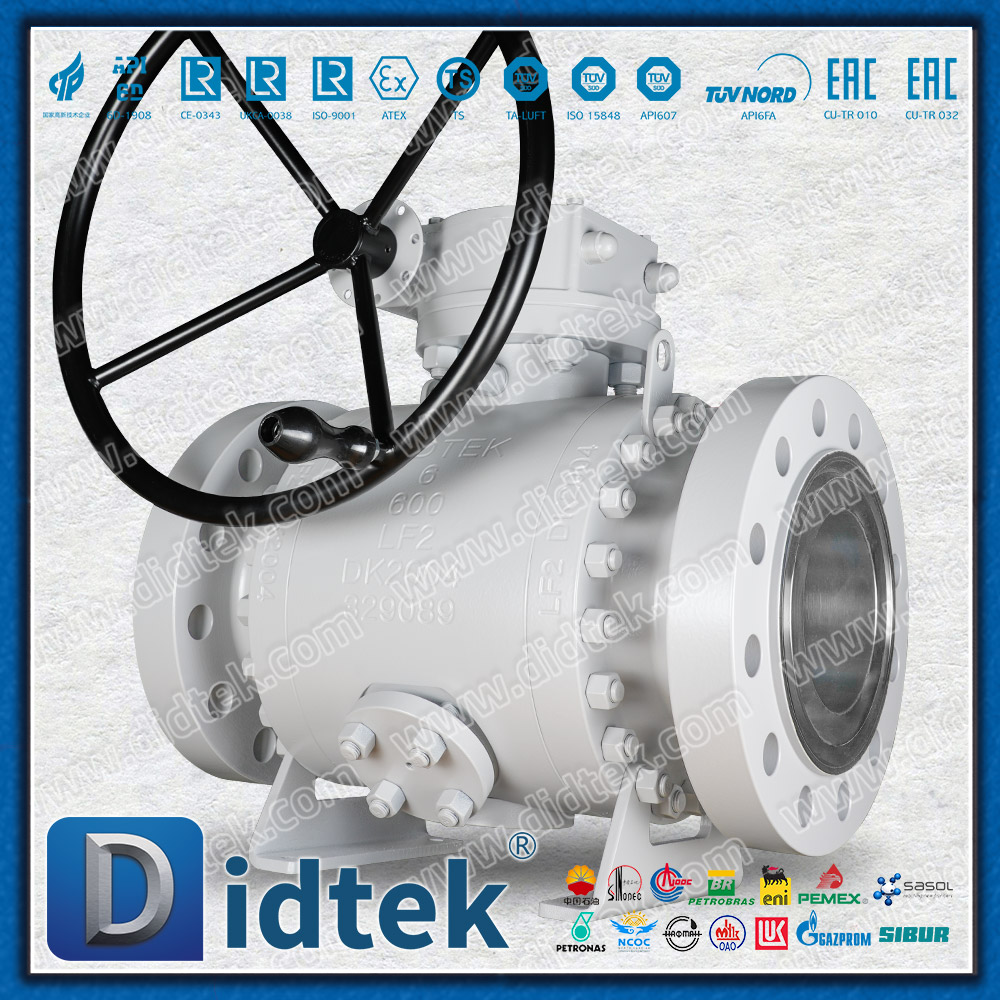 Segel Bibir dengan Katup Bola Trunnion Flange Ventilasi & Pembuangan