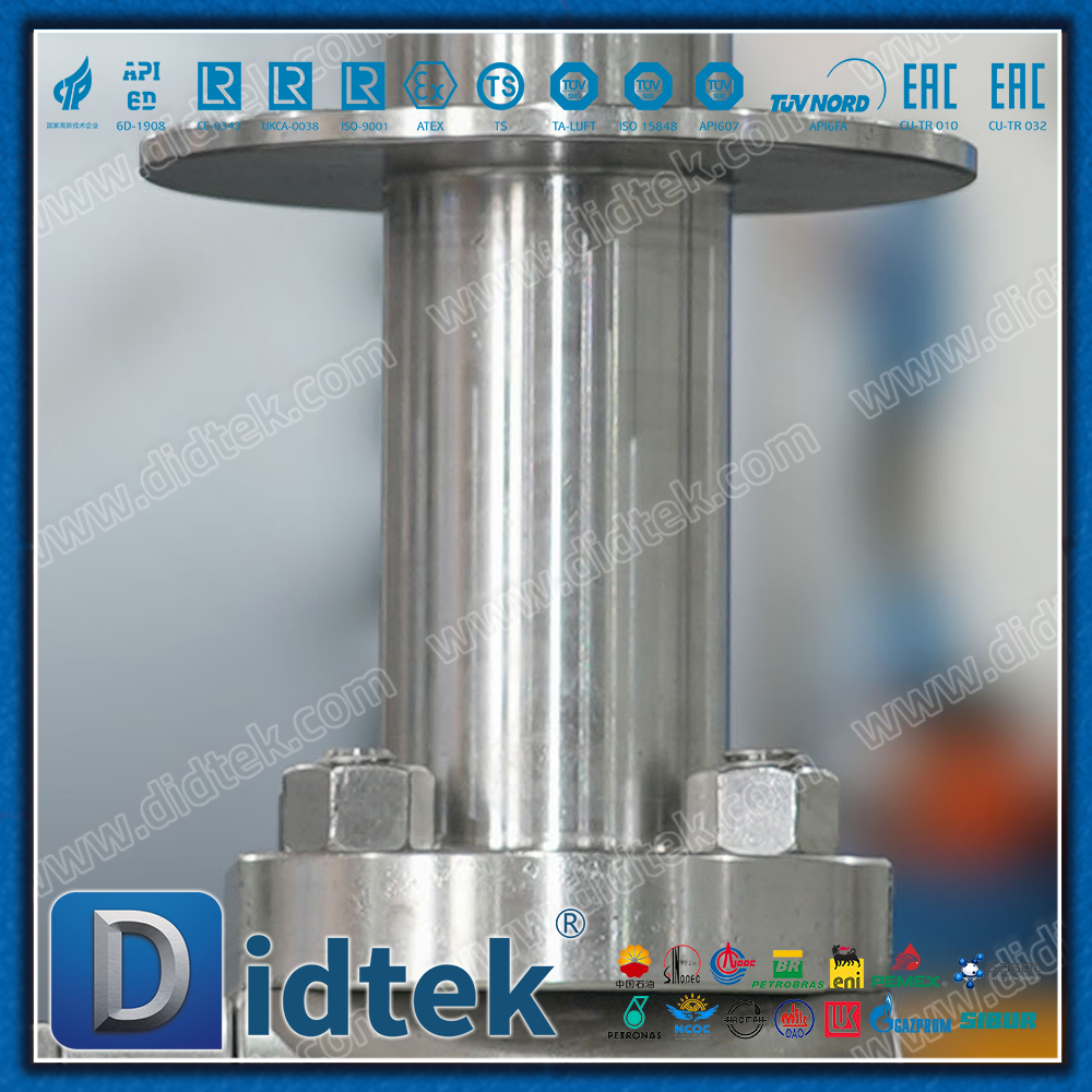 Didtek F316 Tuas Manual Stainless Steel Dioperasikan Katup Bola Kriogenik Bergelang