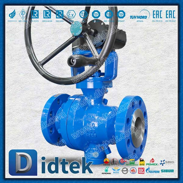 Baja Karbon DN80 Mengurangi Bore Trunnion Mounted Ball Valve