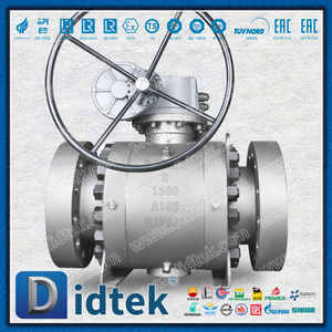  Didtek Flange Full Bore Baja Tempa Tekanan Tinggi A105 Trunnion Mounted Ball Valve 