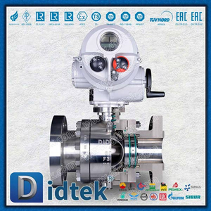 Katup Bola Masuk Sisi Terpasang Trunnion Port Penuh 4'' Bermotor