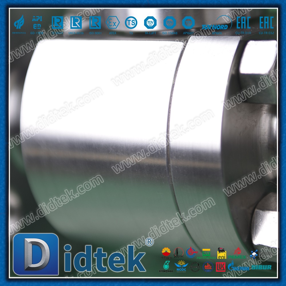 F51 Duplex Stainless Steel Class1500 Katup Bola Mengambang RF Tekanan Tinggi