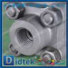 3 PCS A105N Diperkuat PTFE Seat Thread Forged Ball Valve