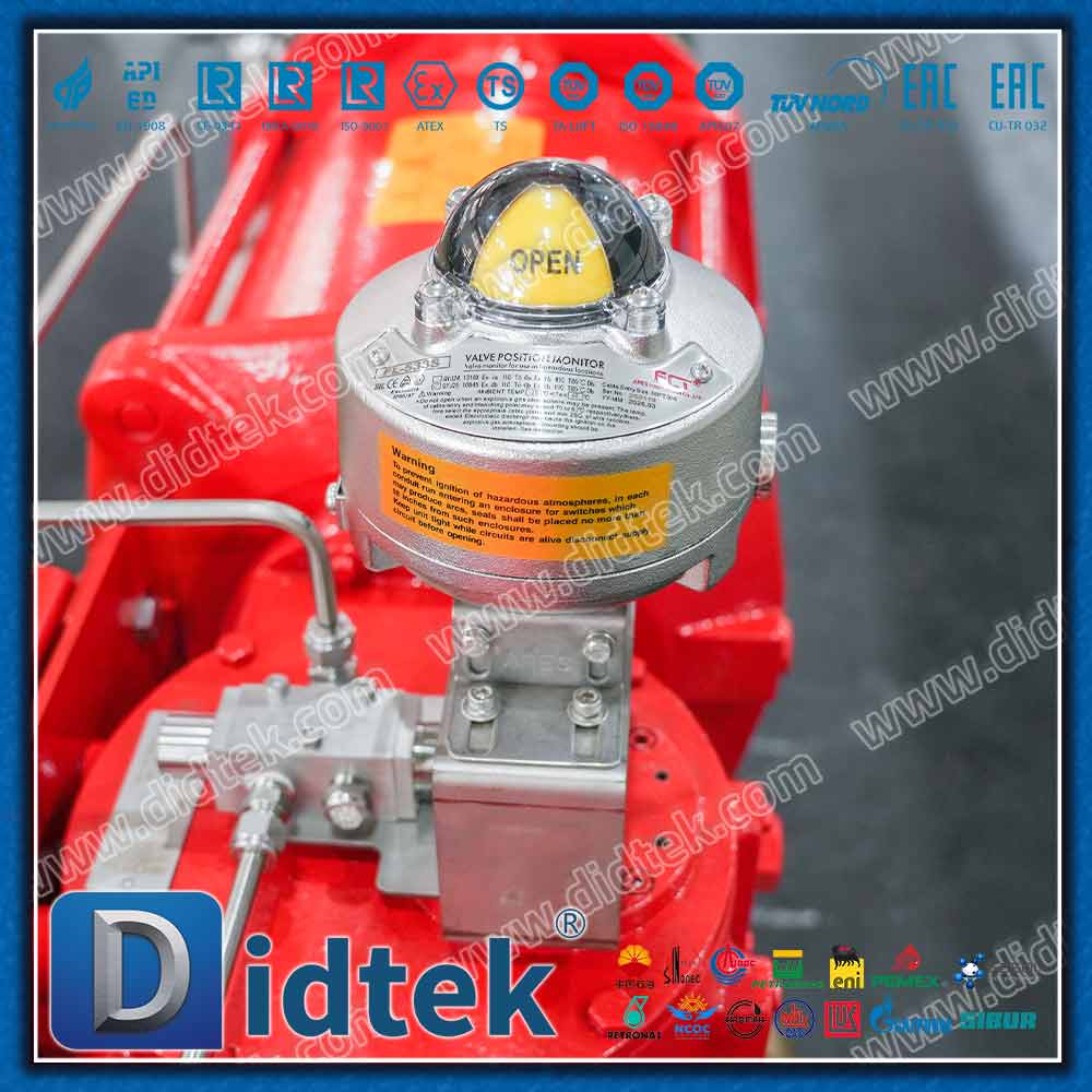 Katup Bola Trunnion C95800 Perunggu Aluminium Kerja Tunggal Pneumatik Teknik Kelautan